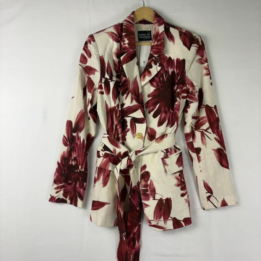 MODA ME COUTURE Floral Print Blazer